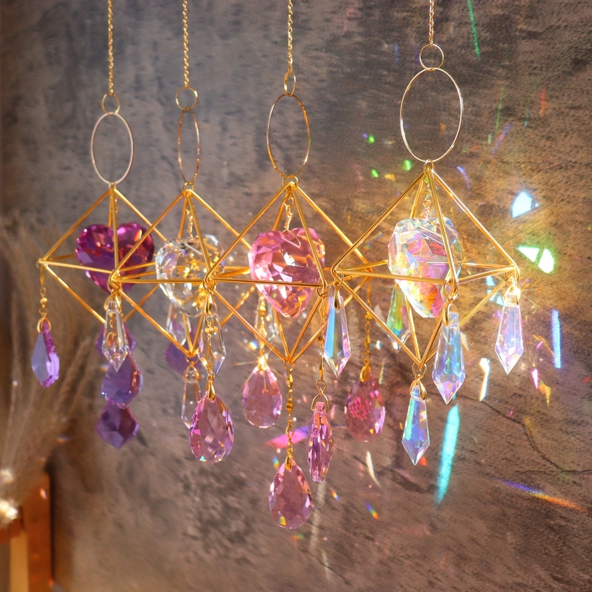 Crystal Catcher Hanging Window Suncatcher Decoration Indoor - Temu