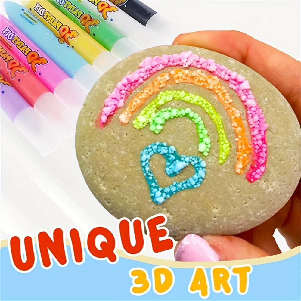  Magic Puffy Pens, Popcorn Color Markers Bubble Paint Pen 3D  Art Magical Drawing Pens for DIY Birthday Christmas Cards (2 pcs) : Arts,  Crafts & Sewing