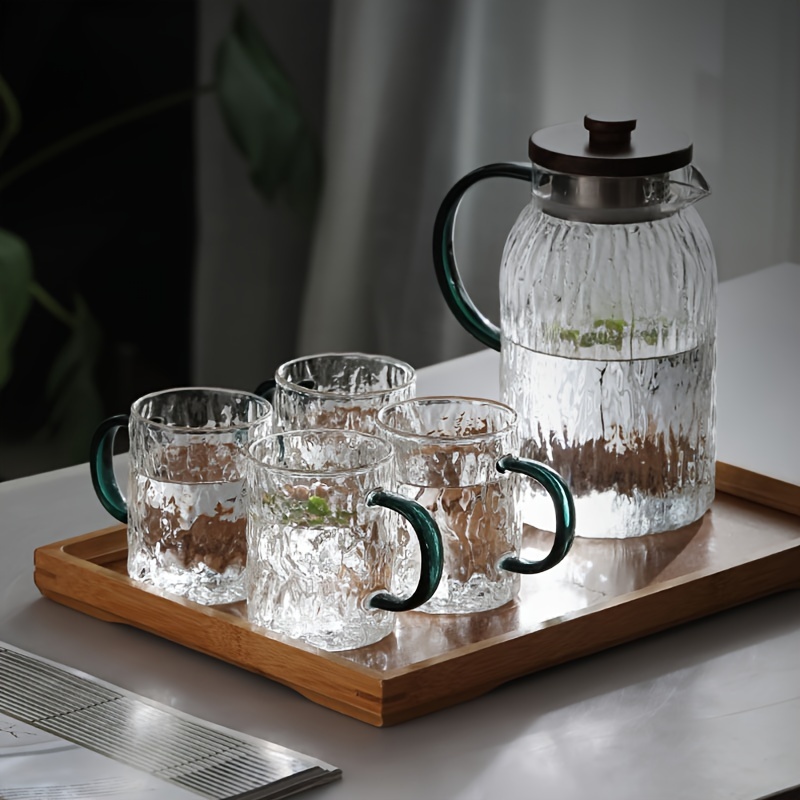 Water Pitcher Glass Pitcher With Lid And Spout Hot/cold - Temu