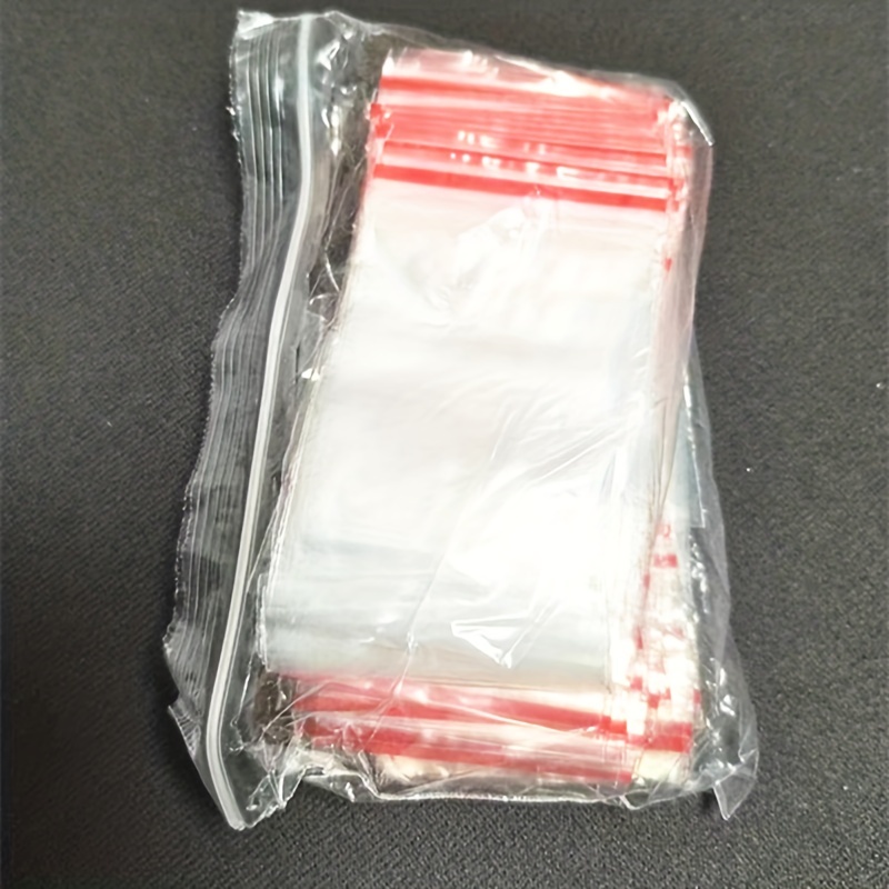 Mini Zipper PE Pouch Packaging Ziplock Bag Plastic Poly Clear Jewelry Zip  Bags