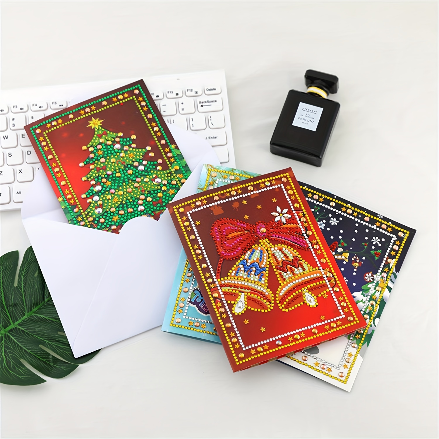 Diy Christmas Greeting Cards With Artificial Diamond - Temu Mexico