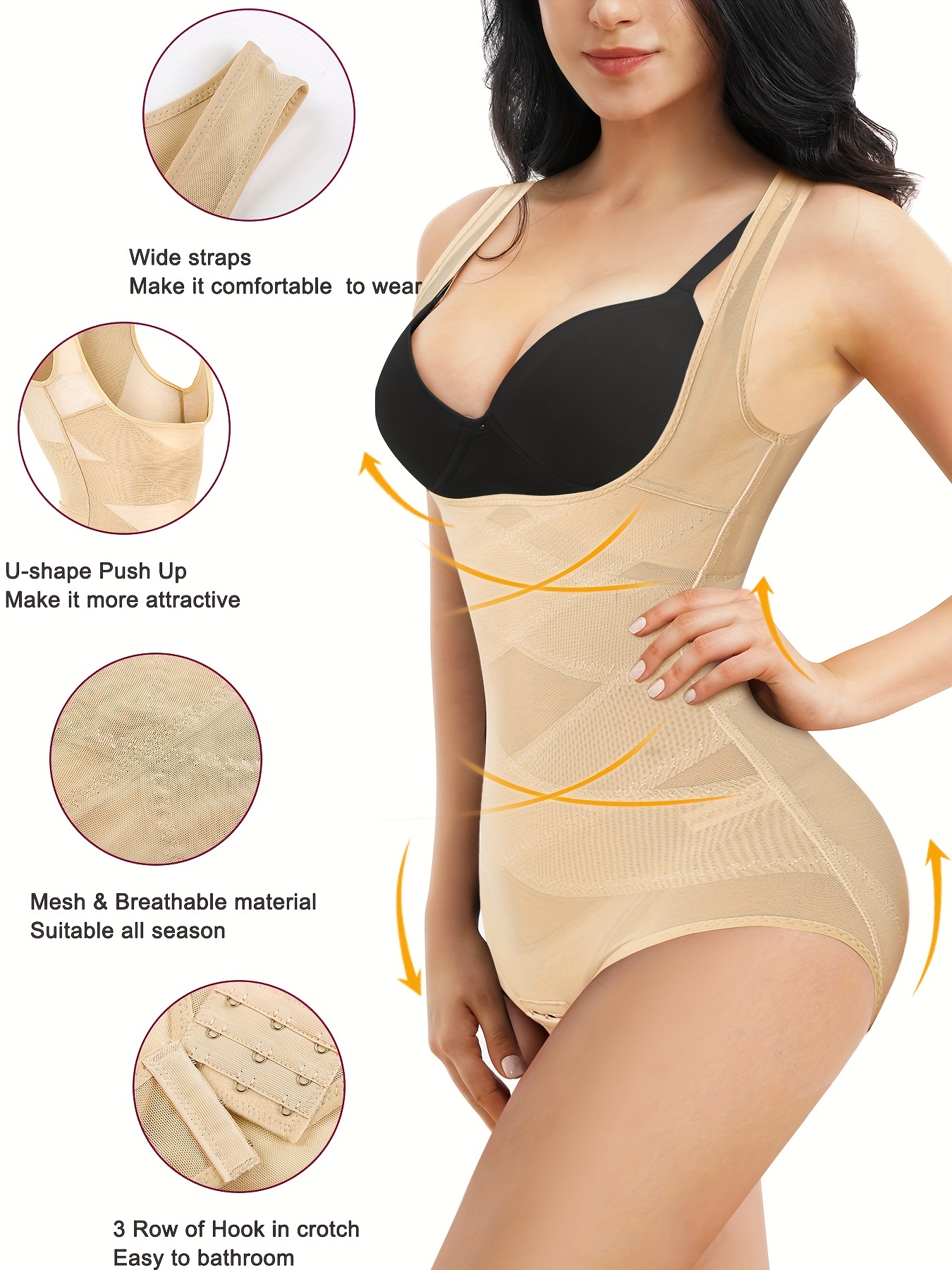 Women Body Shaper Panties Mesh Breathable Shapers Easy Bathroom Tummy  Control Shapewear Back Open Shaper Panty (Skin 2 XL) : : Clothing,  Shoes & Accessories