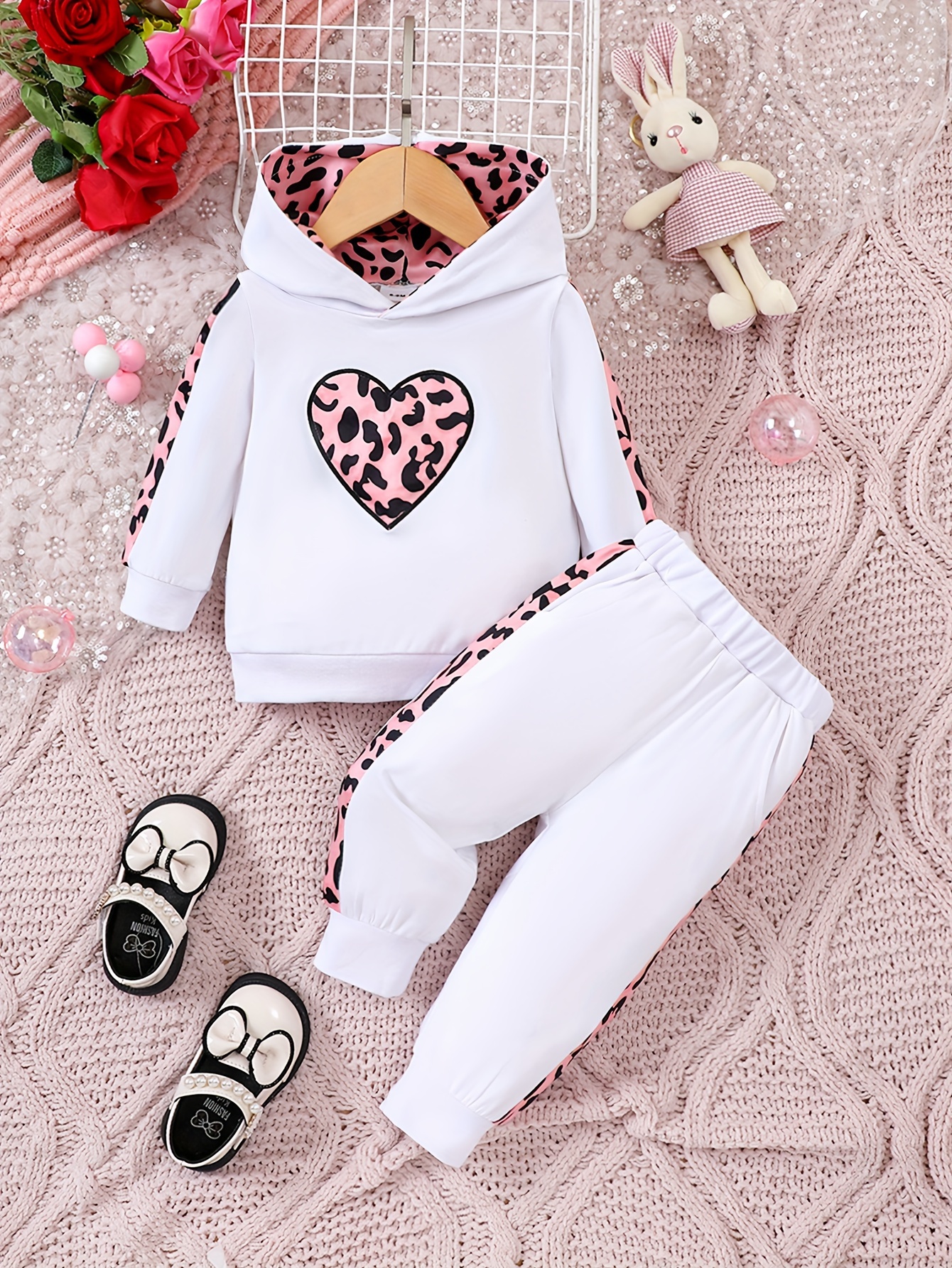 Infant Baby Girls Stylish Letter Print Loose Casual Hooded