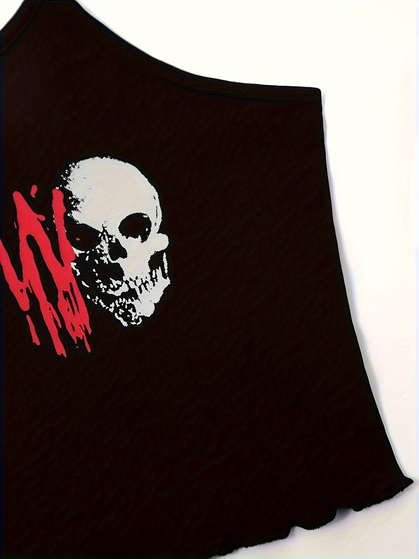 Gothic Skull & Letter Print Pajama Set
