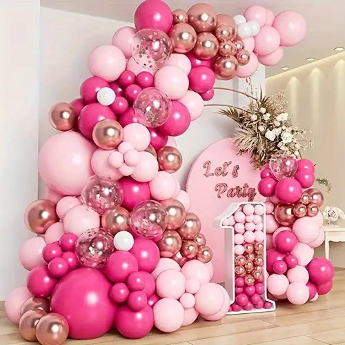 110 pezzi, set di ghirlande di palloncini rosa per la decorazione della  parete della stanza della festa di compleanno, forniture per decorazioni  per feste - Temu Italy