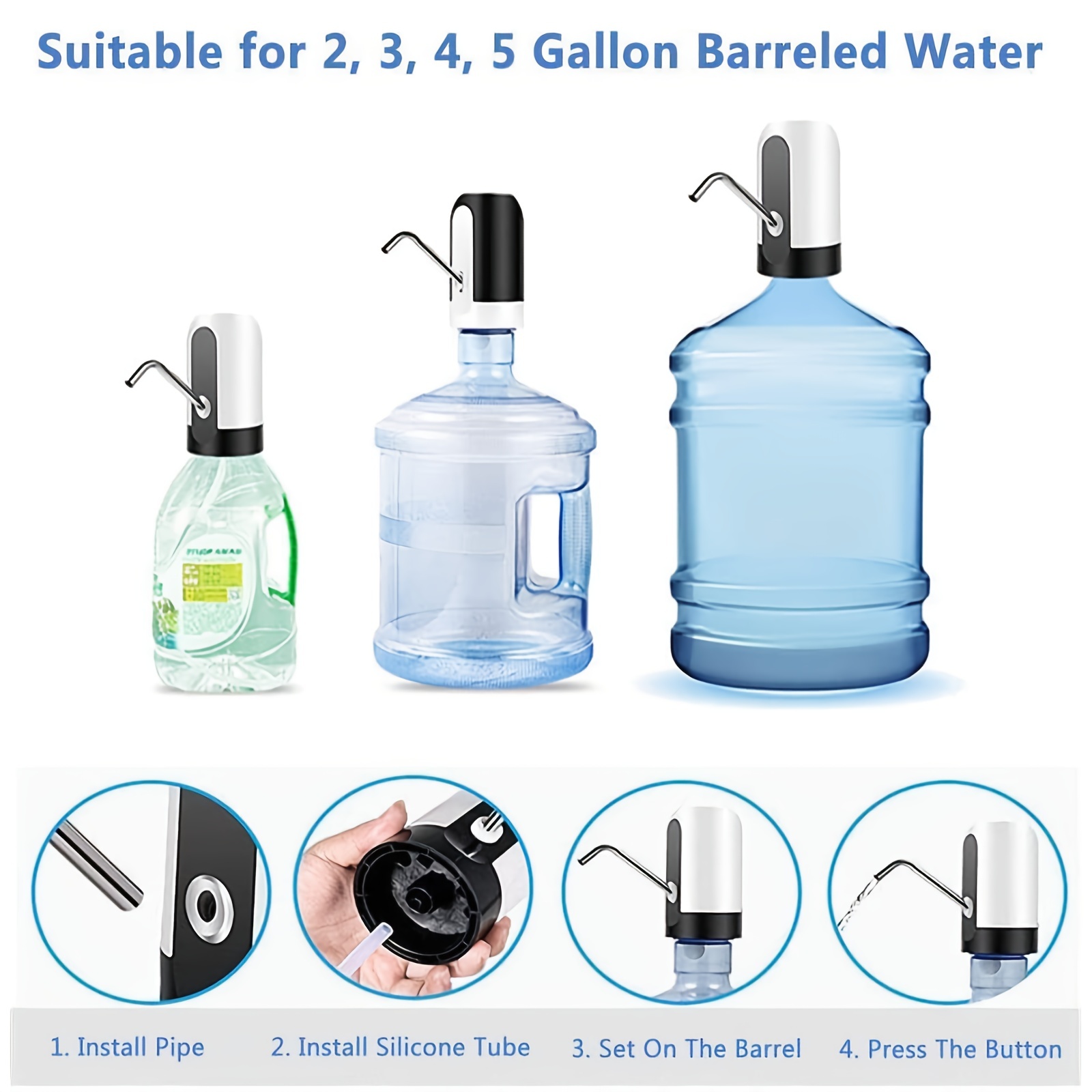 Bomba de agua manual para botella de 5 galones - Dispensador de agua  potable