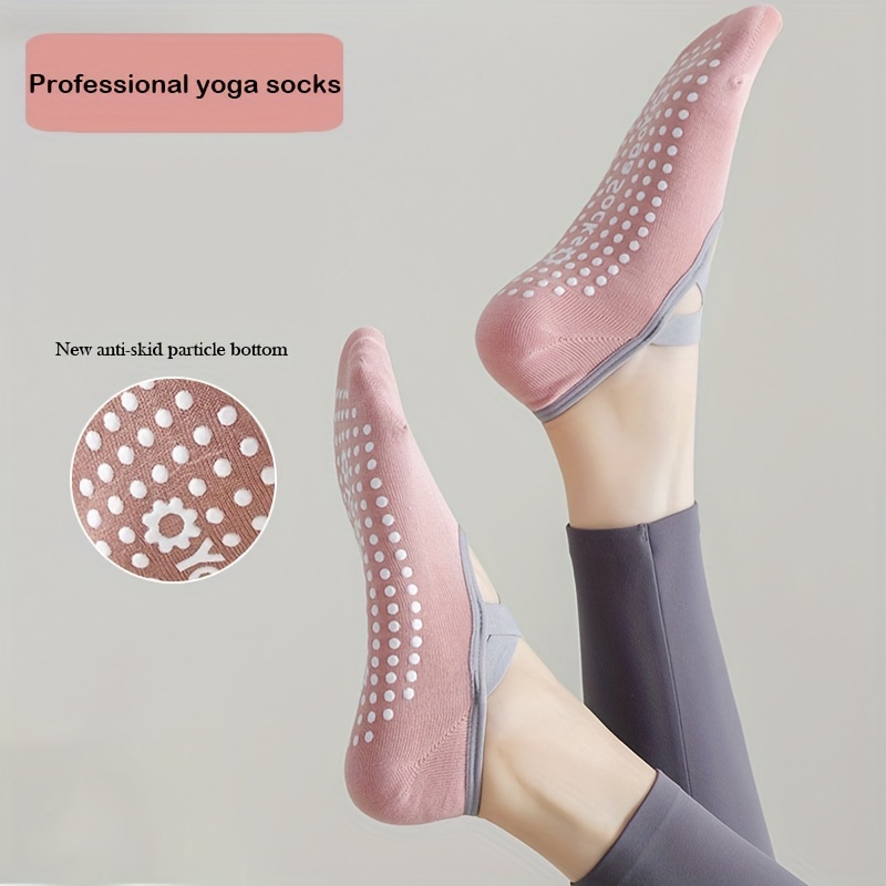 Professional Non slip Yoga Socks Cross Strap Extra Grip - Temu