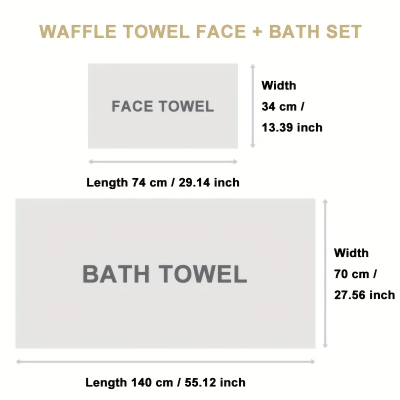 Waffle Hand Towel Set, Household Cotton Hand Towel, Soft Solid Color Face  Towel, Plain Absorbent Towel For Home Bathroom, Bathroom Supplies, - Temu