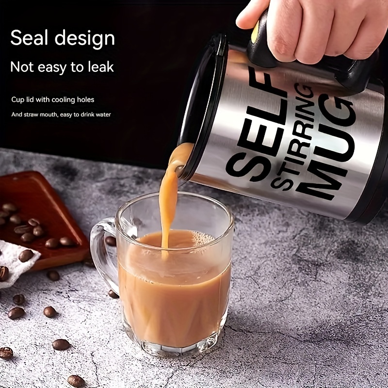 

1pc Electric Hot Coffee Stirring Cup, Fully Automatic Coffee Cup, Fully Automatic Milk Stirring Coffee Cup, Lazy Creative Coffee Stirring Cup