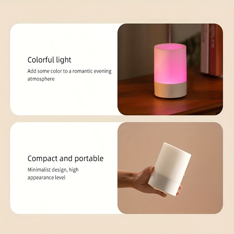 1pc 120ml Diffusore Di Aromi Portatile Ultrasonico Mini Umidificatore  D'Aria Con Luci Atmosfera A Gradiente Colorato Per Casa Camera Da Letto  Ufficio