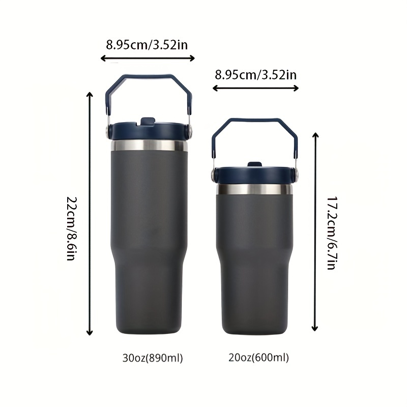 20oz Stainless Steel Sport Bottle Straw Cap | Lifefactory Dark Denim