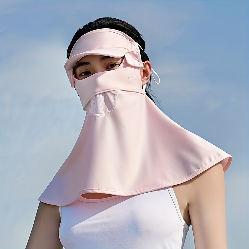 Solide Gesichtsbedeckung Mit Halsmanschette Für Frauen UV - Temu Germany