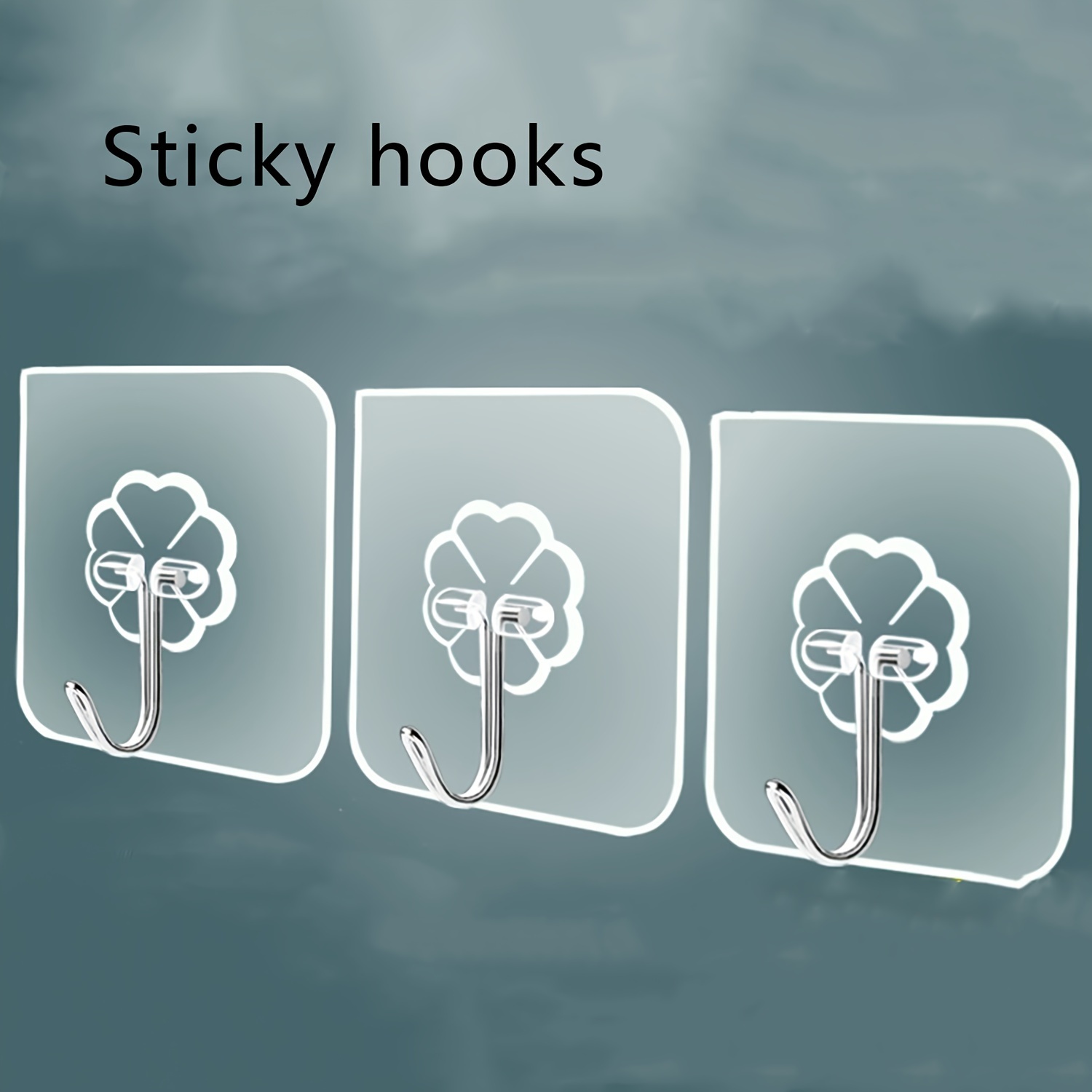 Sticky Hook Adhesive Heavy Duty Wall Hook Transparent - Temu