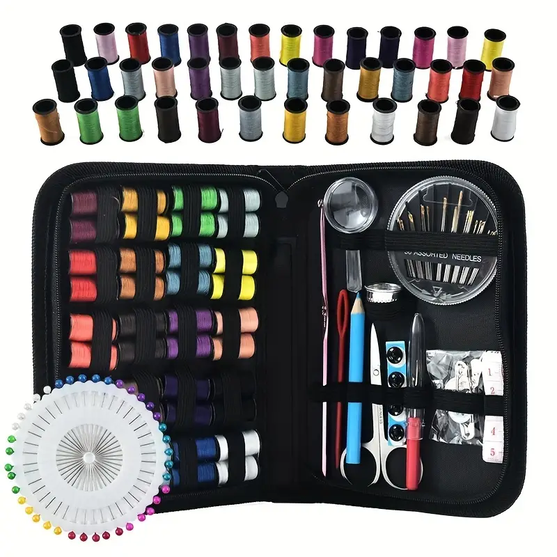 99pc Sewing Kit for Beginners with Travel Organizer, Professional Craft  Set, Lightweight Portable Mini Sewing Machine Accessories, Perfect Gift for