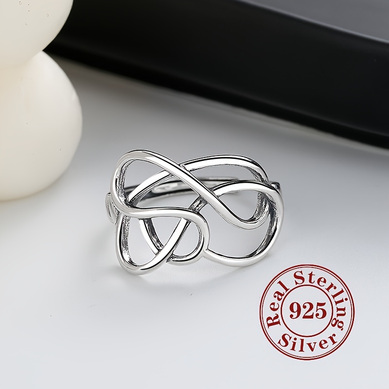 

1pc 925 Sterling Silver Ring Irregular Curve Design Suitable For Men And Women Match Daily Outfits Party Accessory High Quality Jewelry