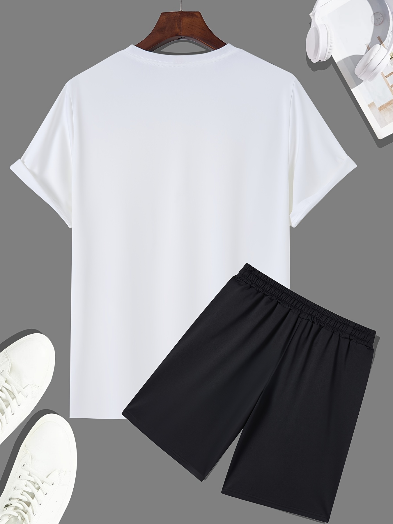 Conjunto Ropa Hombre Camiseta Gráfica  Pantalones Cortos - Temu
