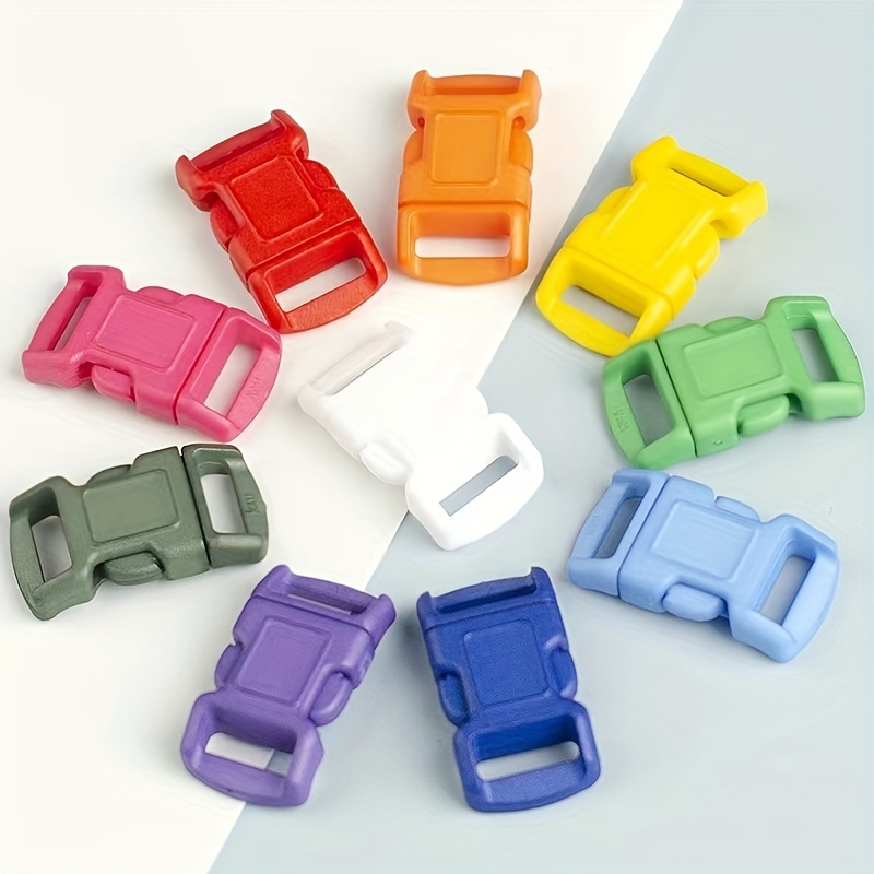 10pcs 3/8 Mini Side Release Buckle Bracelet Paracord Clips Backpack Strap  Webbing Dog Collar DIY Accessiores Colorful Plastic - AliExpress