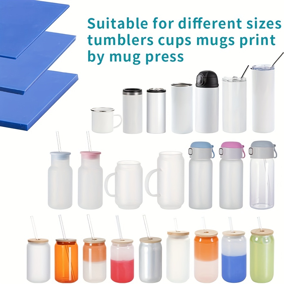  4 Pieces Sublimation Tumbler Wrap Insert for Cricut Mug Press 3  Thicknesses Suitable for Sublimation Tumbler Blanks Mug Press Sublimation  Wraps 9.8 x 4.7 Inch : Home & Kitchen