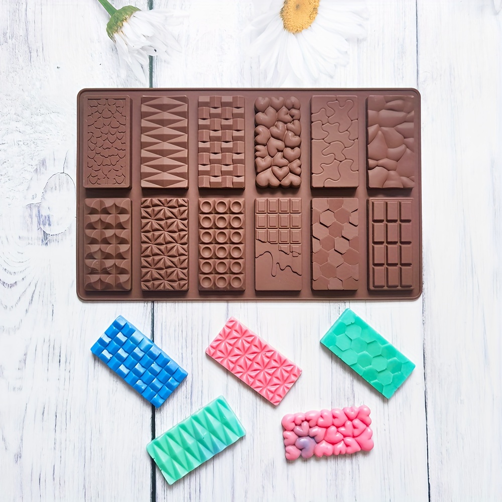 

Silicone Chocolate Molds, 12-cavity, Bpa Free, Variety Of Shapes, Diy Candy And Baking Mold For Kitchen Handmade Crafting