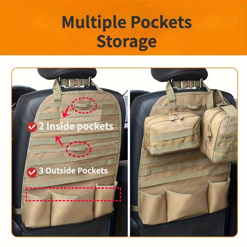 Car Back Seat Hanging Bag, Organizer Tactical Accessories, Self Driving  Hunting Outdoor Storage Bag Molle Pouch Storage Bag Military Sort Storage  Bags