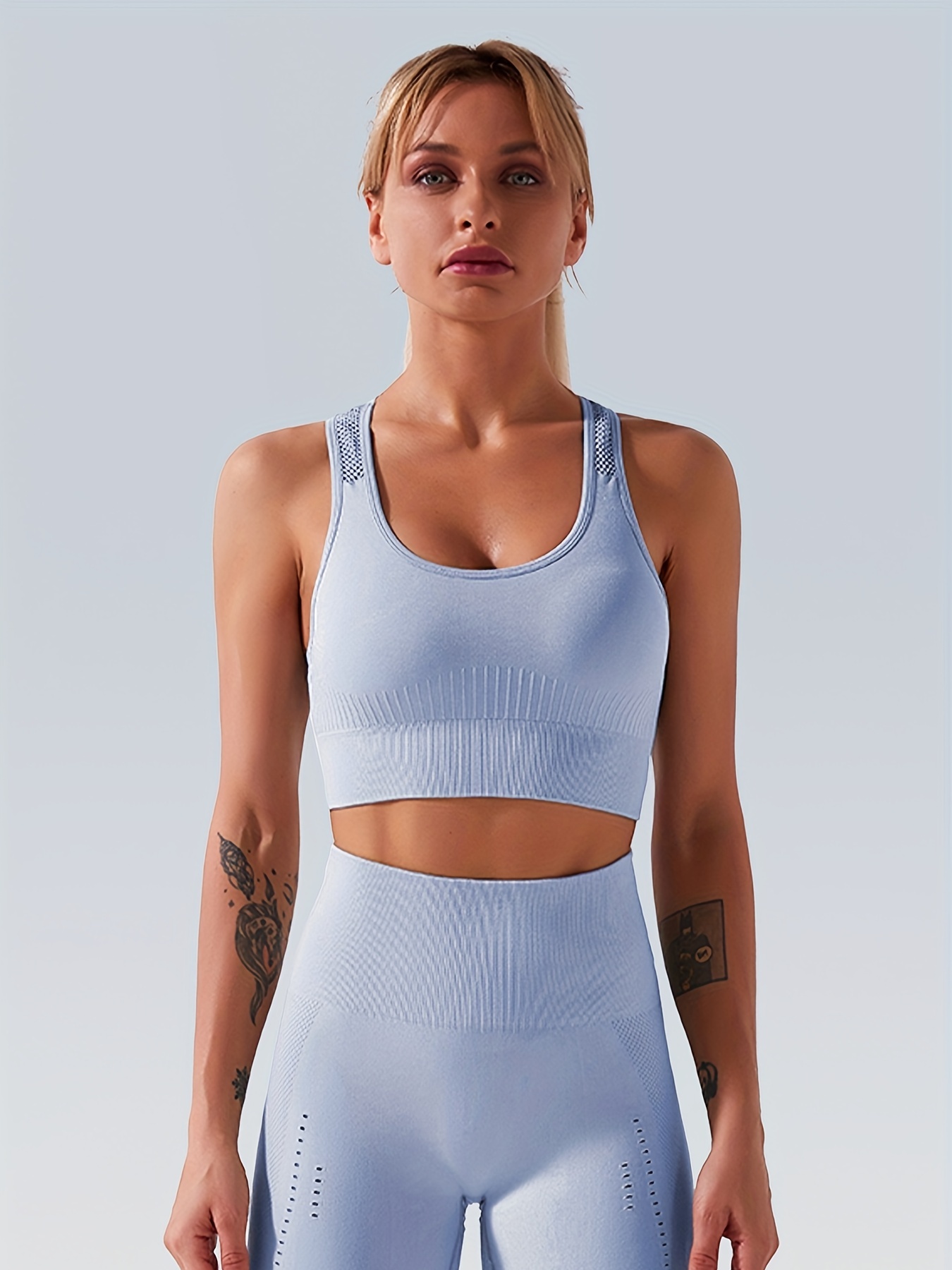Women's Activewear: Solid Push Sports Bra Casual Wire free - Temu