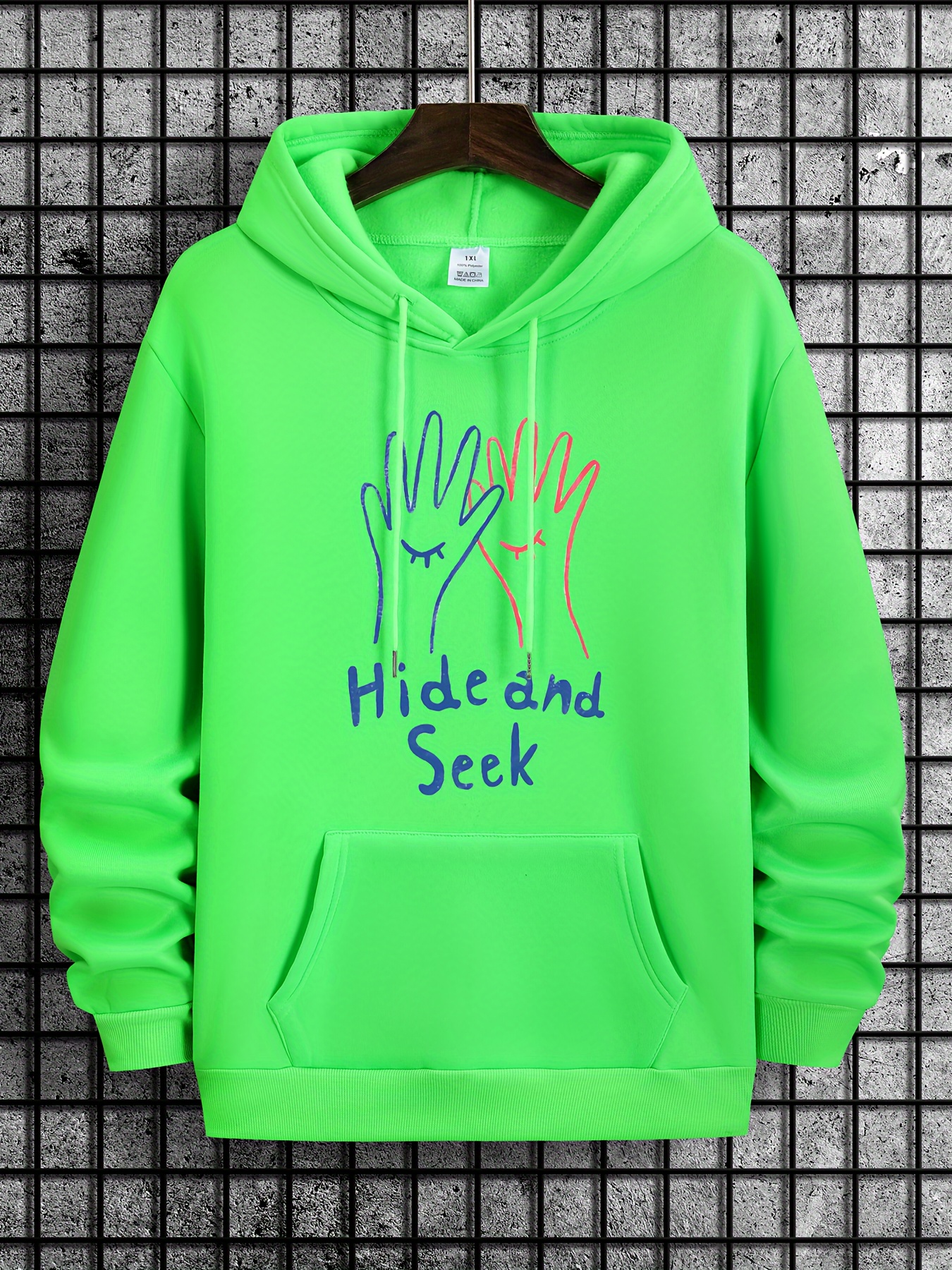 Capucha Sudadera Verde Fosforescente Hombre Sudadera Verde