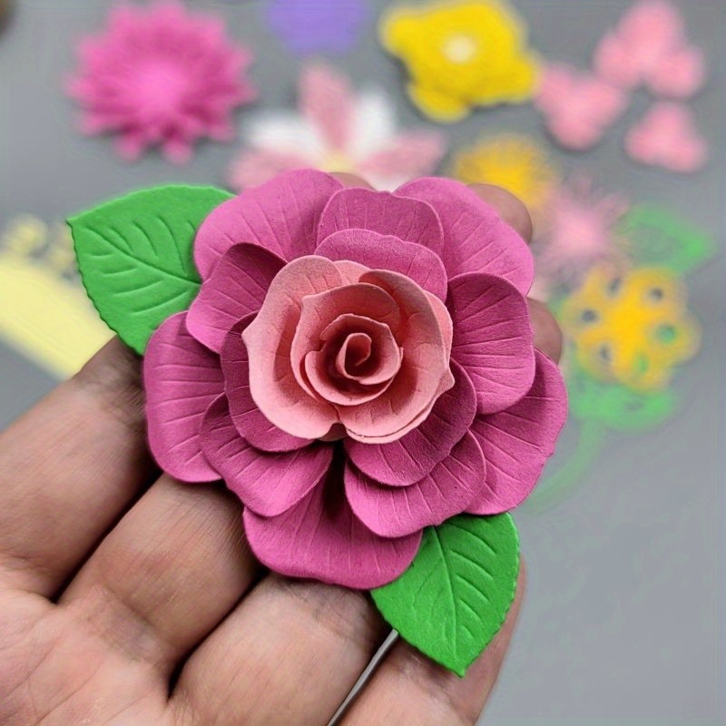 Flower Rose Metal Cutting Dies Floral Stencils for DIY Scrapbook