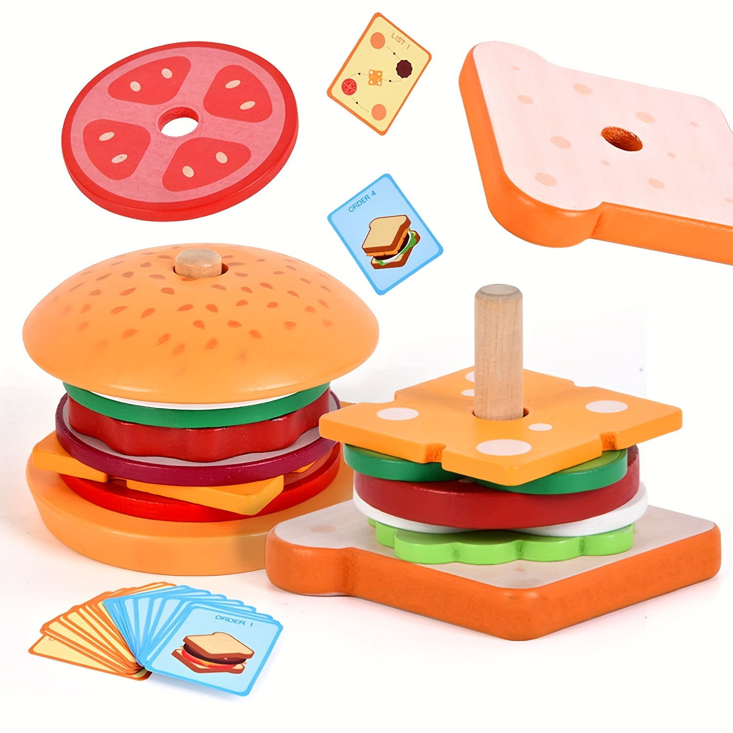 33 Pieces Miniature Fast Food Toy Miniature Pretend Food Play Toys  Dollhouse Accessories Hamburger Fries Cake Milk Doll Food Kitchen Accessory  Toy for