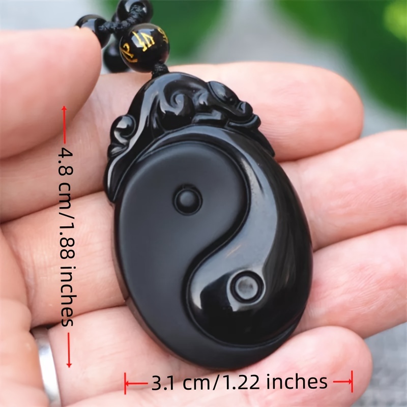 Yin yang deals obsidian necklace