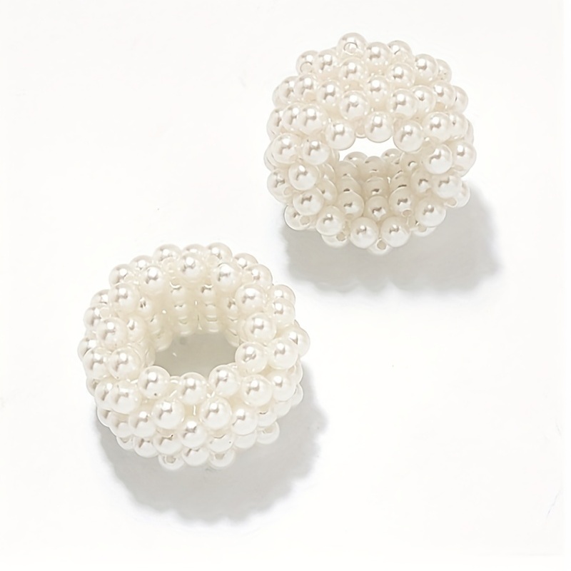 Faux Pearl Hair Tie Elastic Ponytail Holder