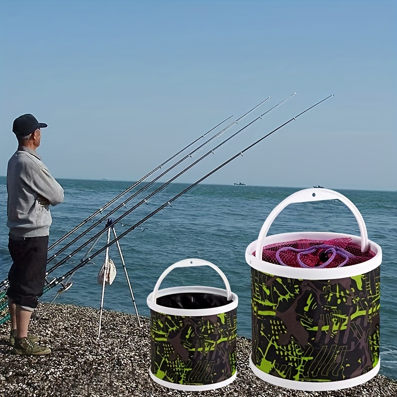 Folding And Retractable Bucket Net Fishing Folding Bucket - Temu