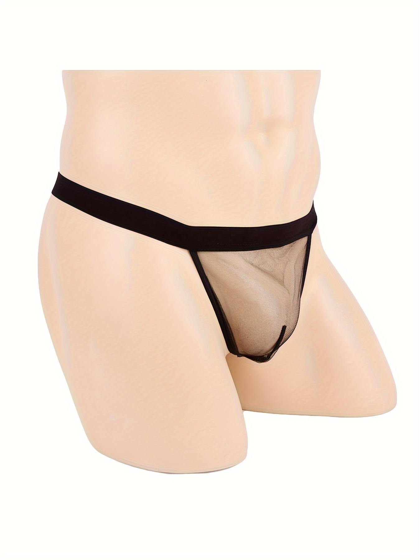 Men's See-through Thong G-string Underwear. Men's T-back Thong G