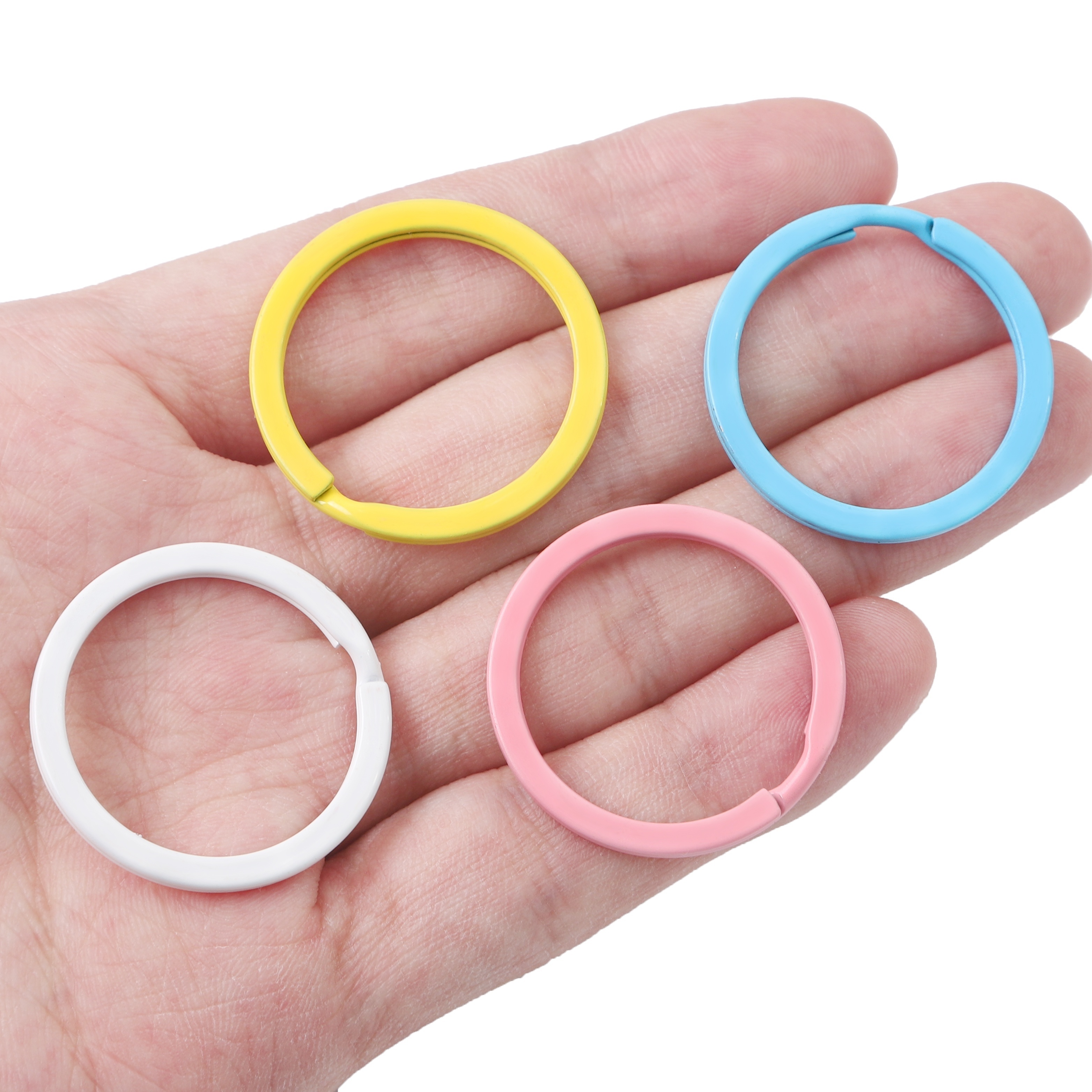 100 Pcs Split Ring, Small Key Rings Bulk Split Keychain Rings DIY Craft  Metal Iron Alloy Keychain Connector Accessories (12mm)