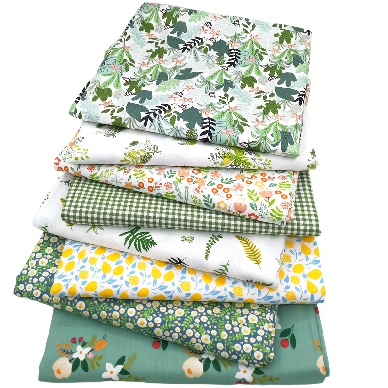 

8pcs/set Floral Cotton Fabric, Assorted Precut Fat Quarter Fabric Bundle For Diy Handmade Bow, Clothing Craft, Doll Clothes And Diy Sewing 50*40cm