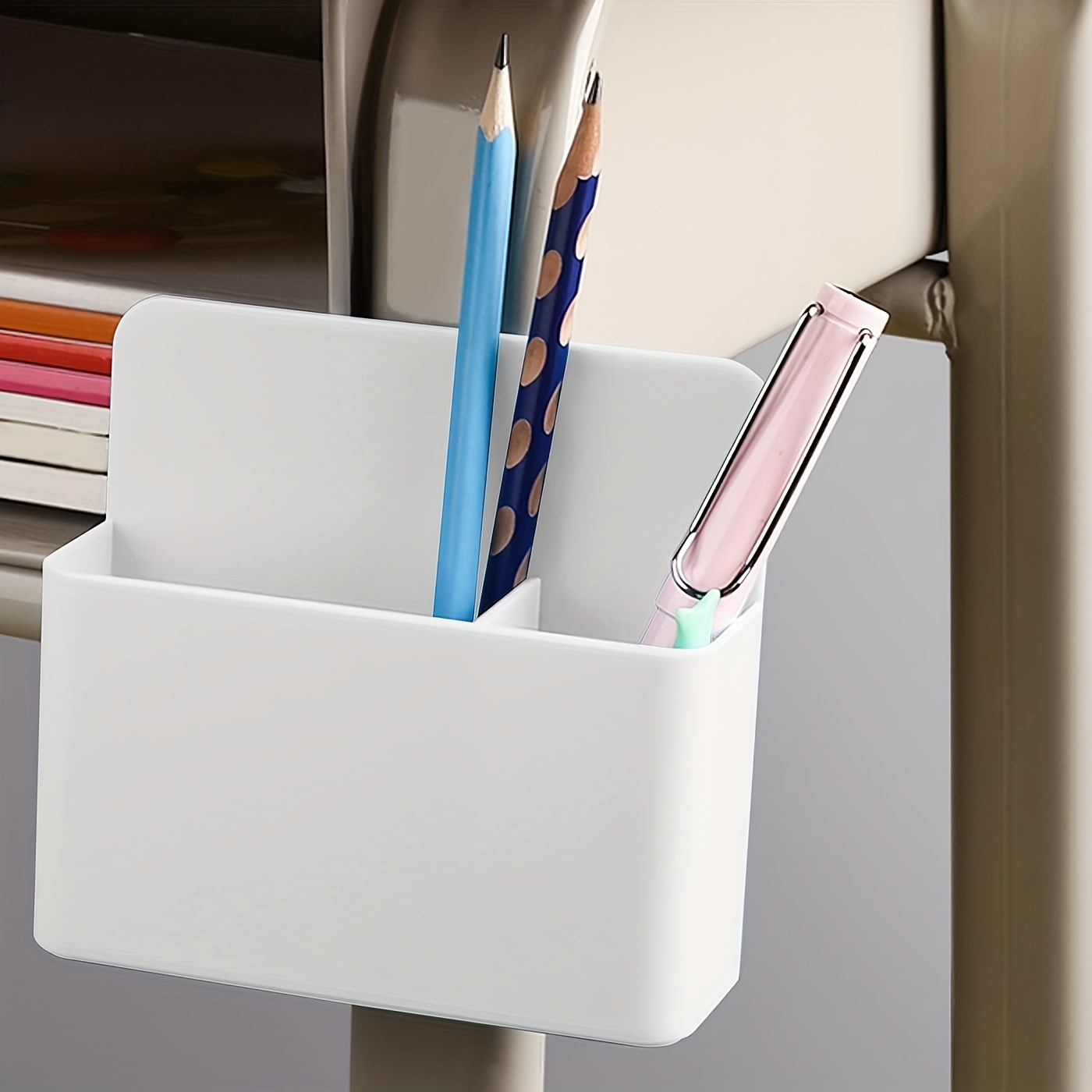 Wall Mounted White Board Organizer, Storage Basket for Office