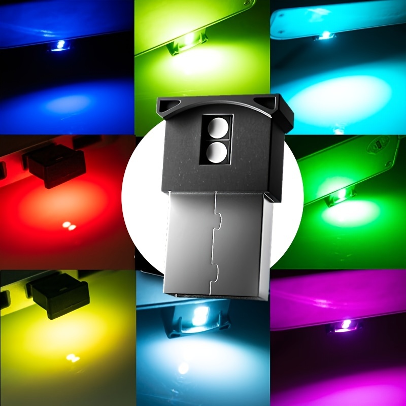 Mini LumièRe LED USB, éClairage IntéRieur LED de Voiture RGB DC 5V, LumièRe  de D'Ordinateur