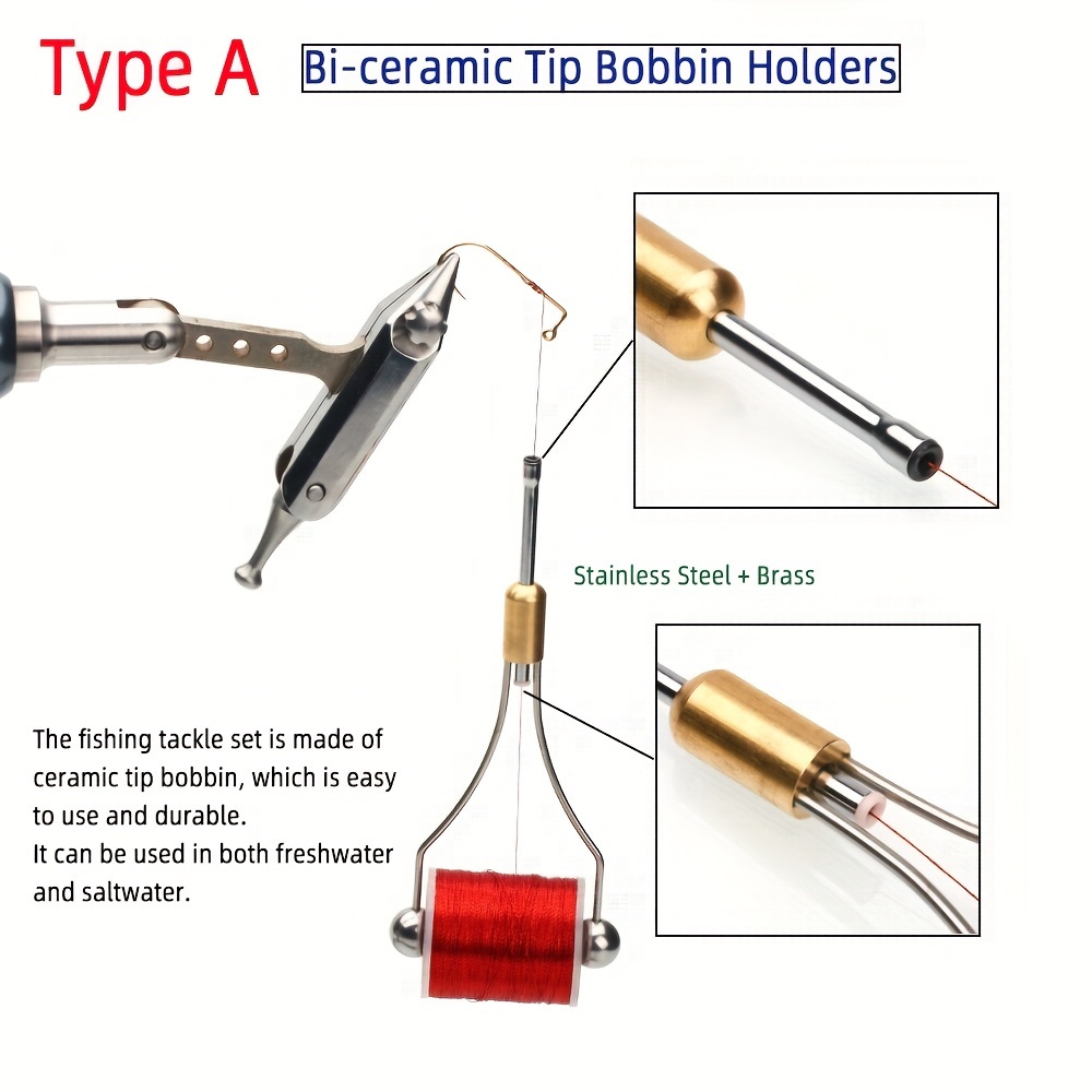 Fly Tying Tools Ceramic Tip Bobbin Holders Whip Finisher - Temu