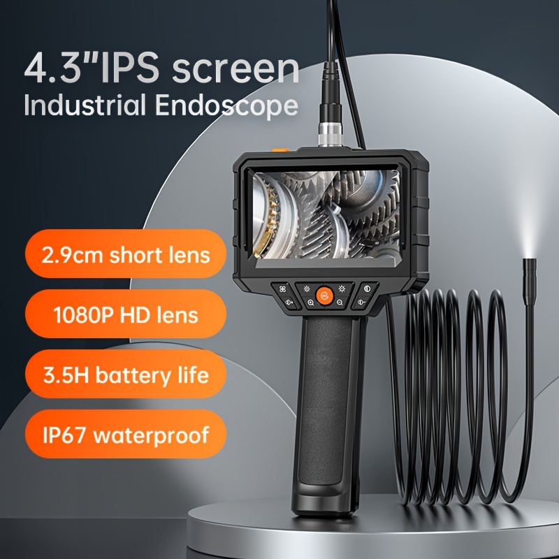  Endoscopio industrial de 18.0 ft m con pantalla de 5 y  endoscopio inalámbrico automotriz de 18.0 ft m : Industrial y Científico