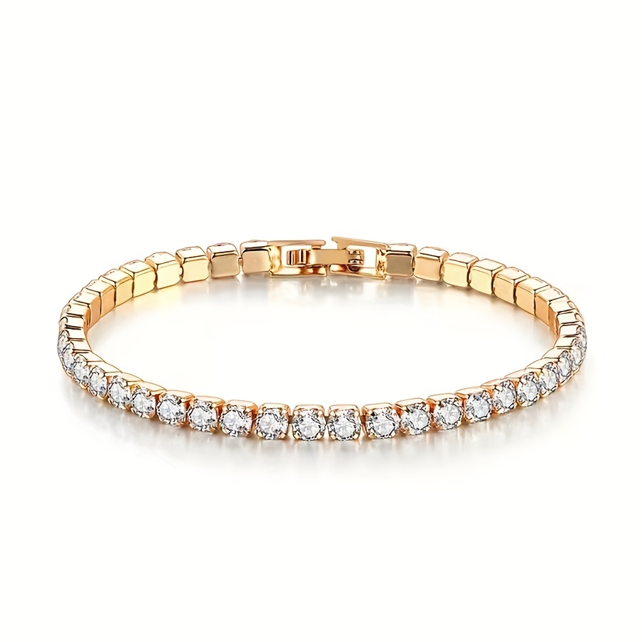 4mm Zircon Tennis Bracelet for Couples