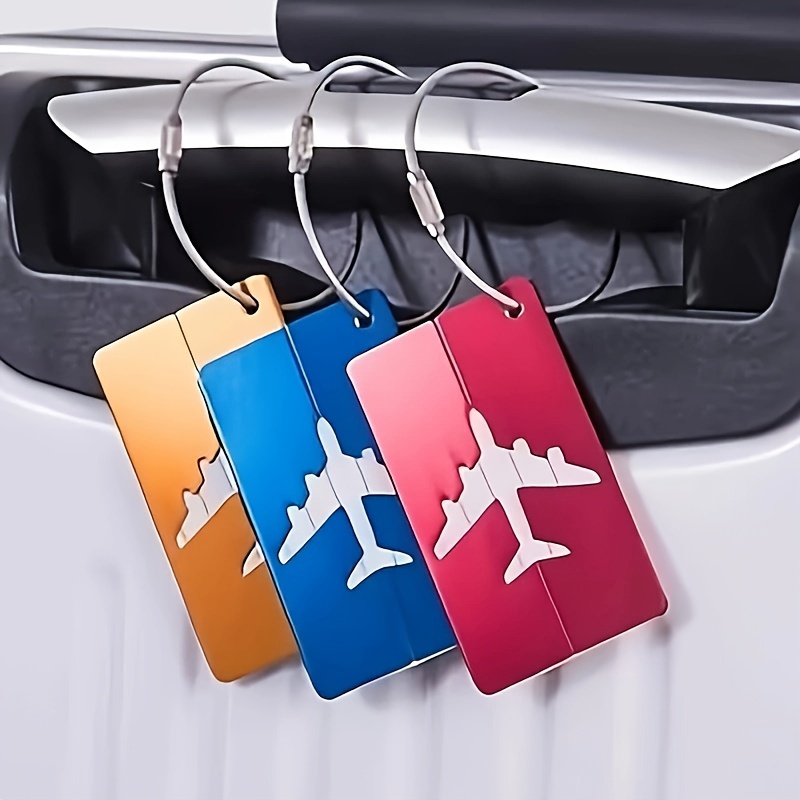 Colorful Aluminium Luggage Tags With Name Id Cards Stainless - Temu