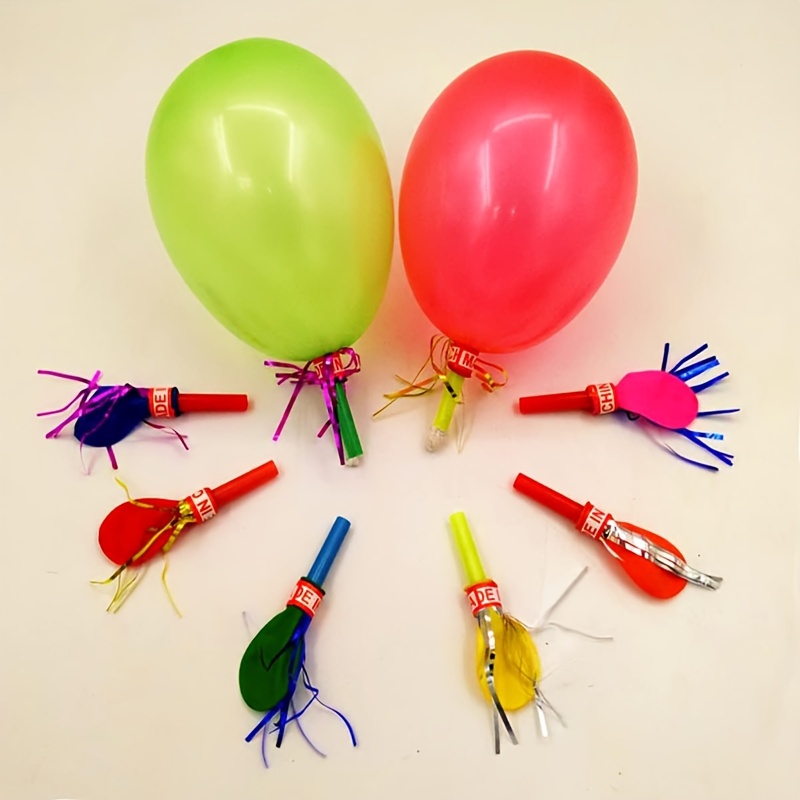 Golden Thread Whistle Balloon Balloon Decoration Birthday - Temu