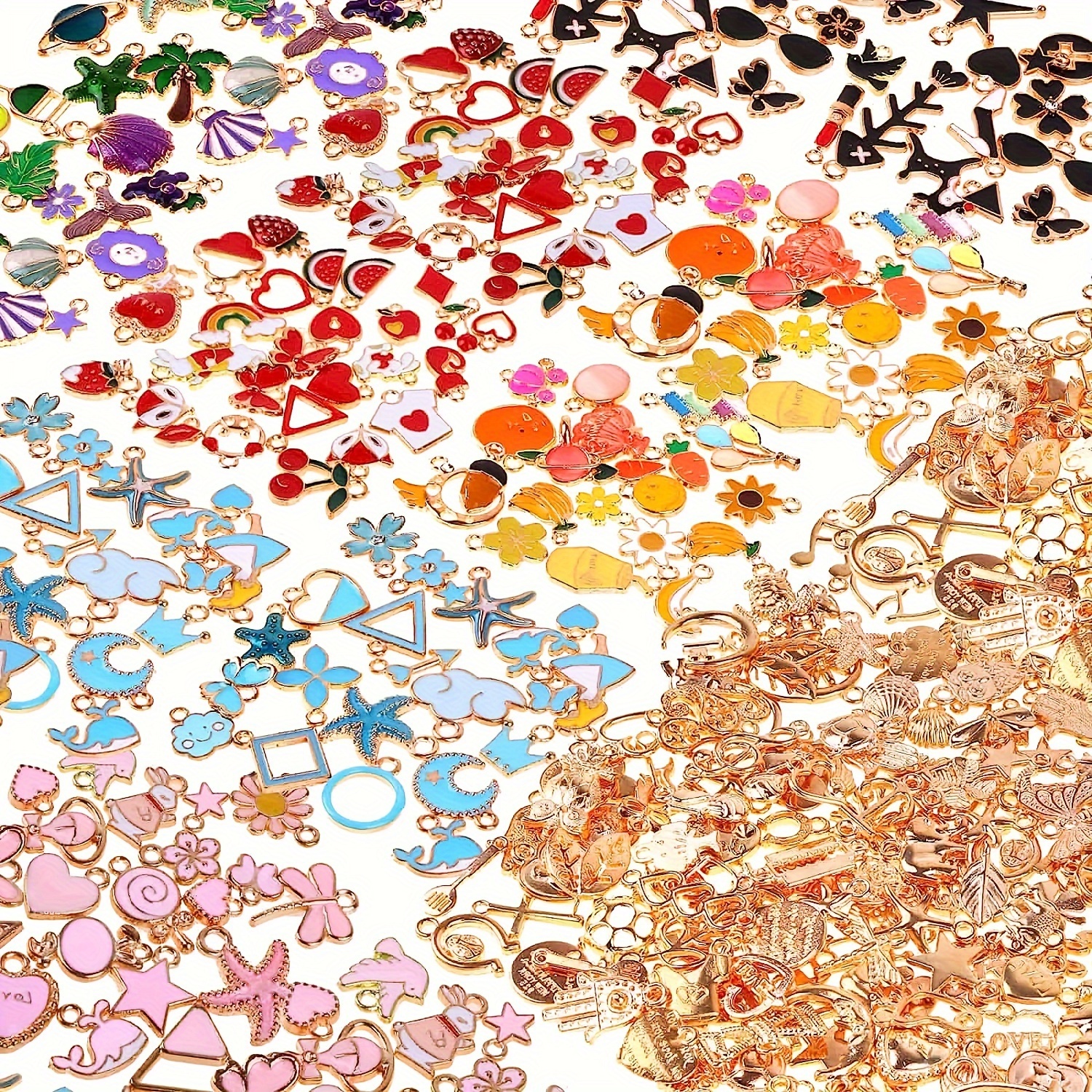 30pcs Metal Mixed Charms DIY Vintage Alloy Charms Bulk Bracelet Pendant  Necklace Accessories For Jewelry Making Findings