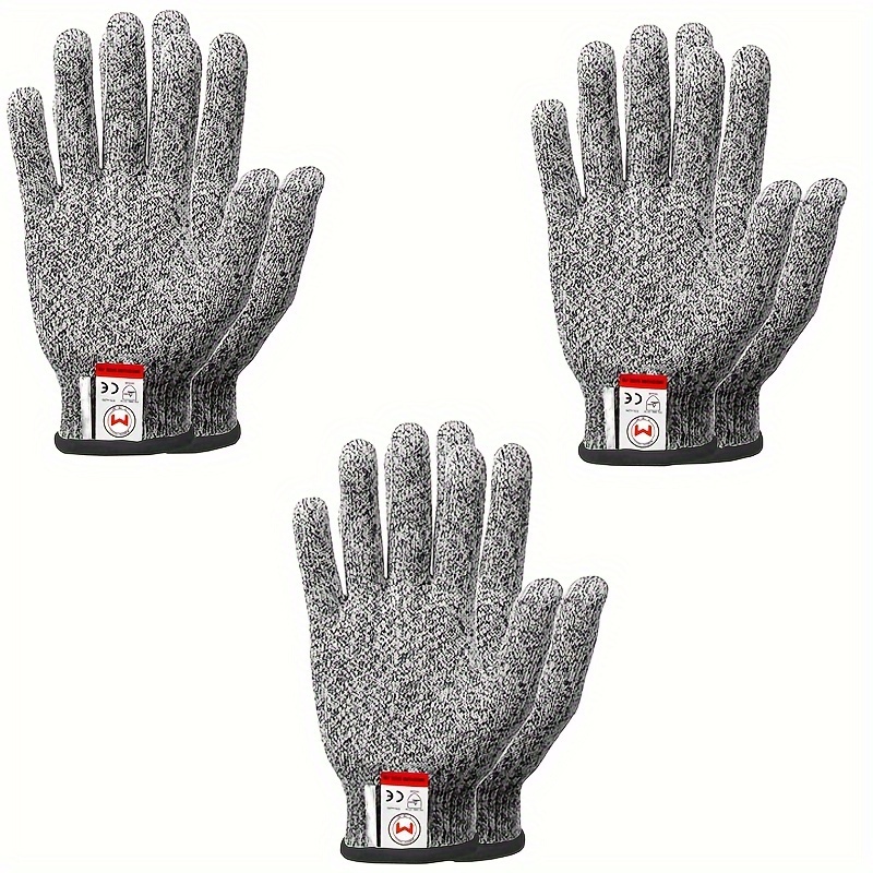 Cut Resistant Gloves Food Grade Level 5 Protection - Large - White