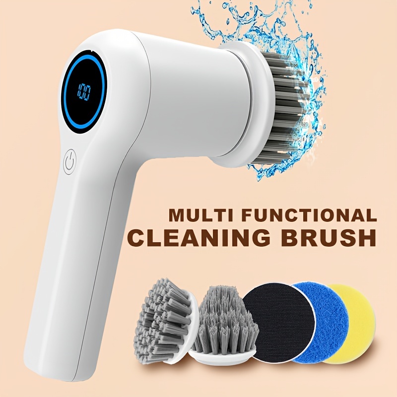 ZaneForest Electric Spin Scrubber, Electric Cleaning Brush with 3 Brush  Heads,Bathroom Handle Cordless Scrub Brushes,Shower Cleaning
