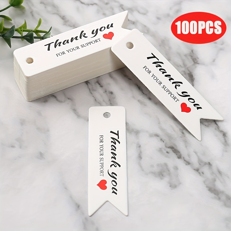 100pcs Kraft Paper Tags with Strings Gift Favors Baking Food Package Tags  Handmade with Love Hanging Labels (Rectangle) 