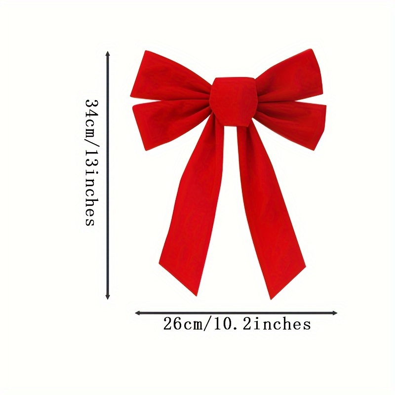 Red Velvet Christmas Wreath Bow Great Christmas Garland - Temu