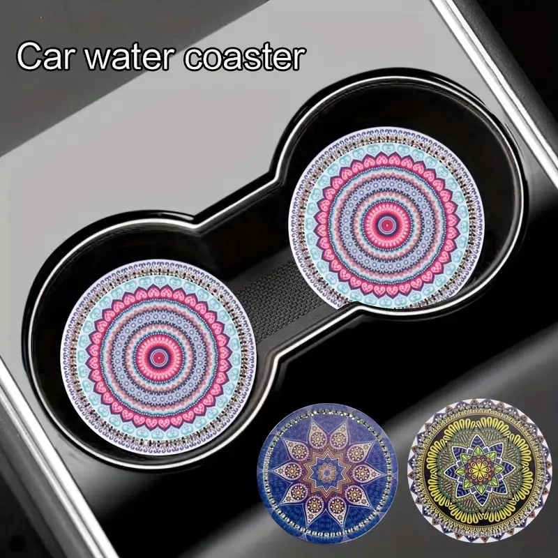 Auto Künstlicher Diamant Wasser Coaster Tür Slot Regal Matte
