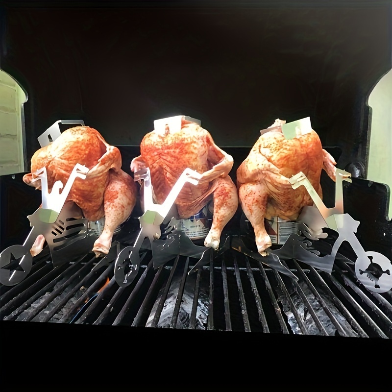 Motorcycle Beer Can Chicken Holder For Grill Portable Beer - Temu