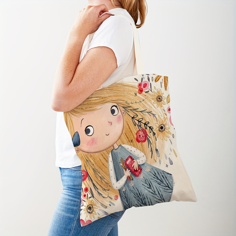 Canvas Crossbody Bag for Women 2023 Korean Girl Student Shoulder Bookbag  Tote Shopper Bags Kawaii Fashion Cloth Female Handbags