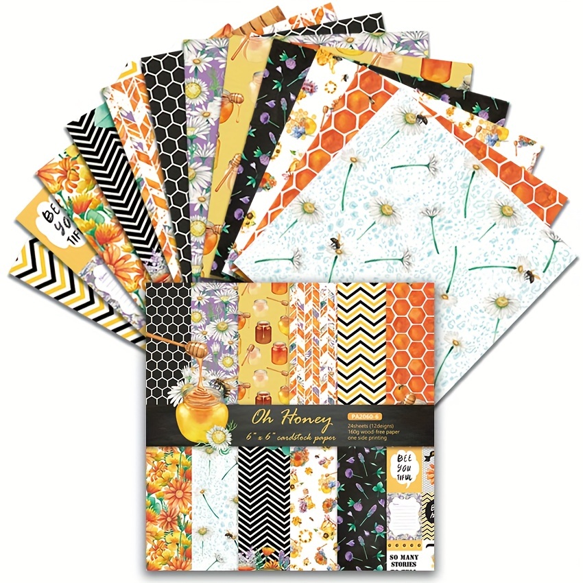 Papel scrapbooking 24 unidades, 160G primavera